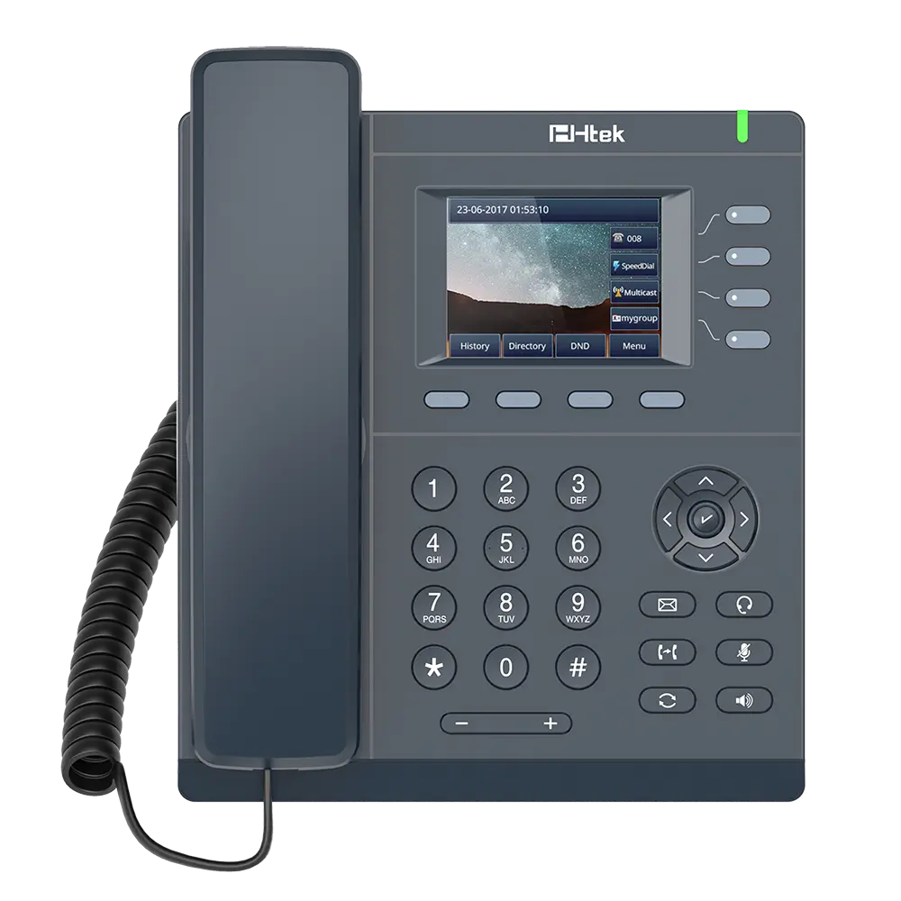 [HTEK_UC921E] Téléphone IP Professionnel Htek UC921E – 4 comptes SIP, Wi-Fi & Bluetooth, Écran couleur